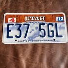2013 Vintage Utah License Plate - Greatest Snow On Earth Tag E 37 5 GL  ⛷️