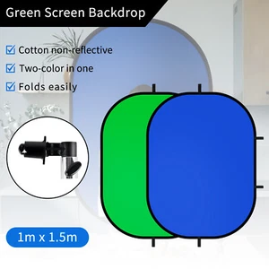2 in 1 Photo Studio Pop-up Backdrop Cloth Oval Background Panel Image Screen - Picture 1 of 15