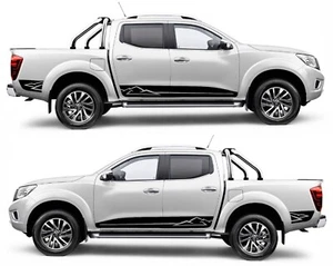 N Guard Nissan Navara Rocker Side Stripe Graphics Both Sides Decals 4x4 - Foto 1 di 6