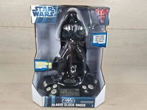 Star Wars 12" Darth Vader Alarm Clock Radio Factory Sealed Light Up Lightsaber - Picture 1 of 10