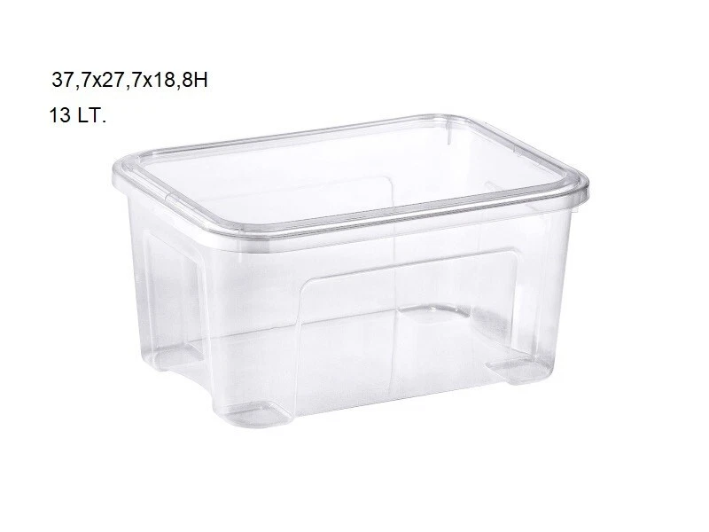Contenitore Combi Box  In Plastica Con Coperchio a Scatto Trasparente 13 L - Immagine 1 di 1