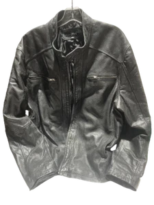 Black Rivet Men’s Faux Leather Moto Jacket Size 2X - Picture 1 of 3