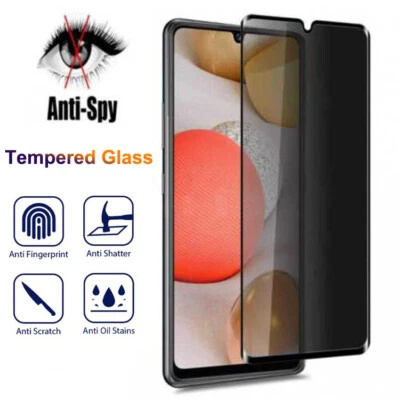 Screen Protector Tempered Glass Privacy For Samsung S23 Ultra S22 S21 A52 A53 - Image 1 of 4