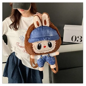 Labubu The Monster Plüsch Figur Rucksacke Tasche Bag BACK PACK 36x27x7cm Blau - Picture 1 of 15
