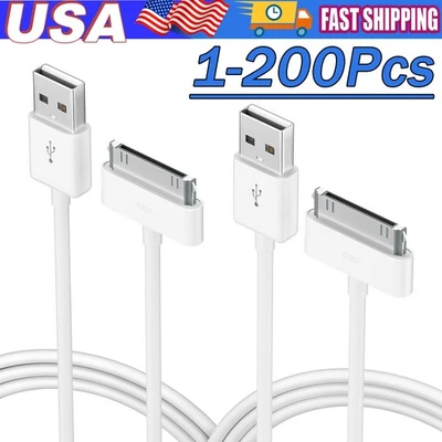 LOTE de cable de datos de carga USB de 3 pies y 30 pines para iPad 1/2/3 iPod Nano 1-6 Foto 1 de 4