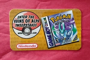 Rare 2001 Nintendo GBColor Pokemon Crystal Enter the Ruins of Alpha Sweepstakes - Bild 1 von 2