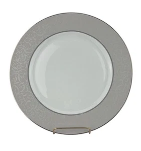 Mikasa Platinum Parchment Round Buffet Platter Chop Plate 12 inch Scroll Work - Picture 1 of 13