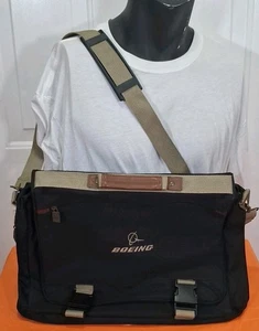 Rare Boeing Vintage Logo Over The Shoulder Messenger Bag Leed's Brass Hardware  - Bild 1 von 19