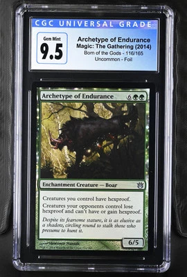 ARCHETYPE OF ENDURANCE Born of the Gods Foil CGC 9.5 Gem Mint MTG [Nostalgium] - Image 1 of 2