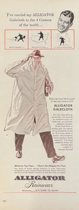 1946 Alligatore Rainwear Stampa Pubblicità Uomo in Impermeabile Vintage Uomo Moda - Foto 1 di 3
