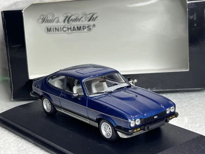Minichamps 1:43 Ford Capri MkIII 2.8i 1982 Blue / Silver Ltd Edition BOXED - Image 1 of 4