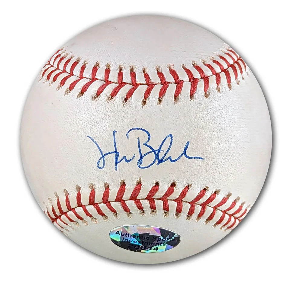 Hank Blalock Autographed MLB Official Major League Baseball - Image 1 of 1