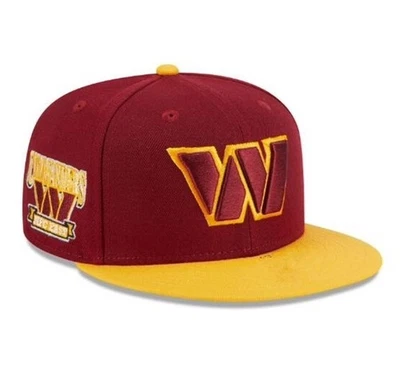 New NFL Team Washington Commanders Adjustable New Era Snapback 9Fifty Cap Hat