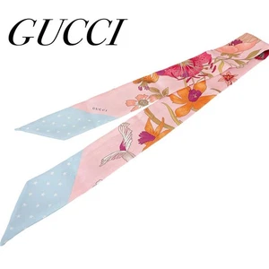 Guter Zustand GUCCI Bandeau Schal Blumen Seide Hals Schleife - Bild 1 von 6