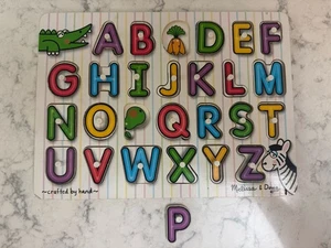 Melissa & Doug "Lift & See Peg Puzzle" Alphabet. Nur Buchstabe P - Bild 1 von 1