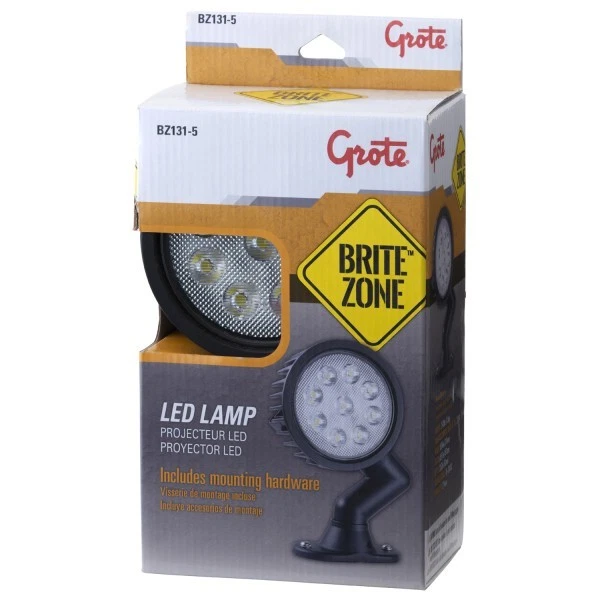 Grote BriteZone 4.9" 27W Redondo Negro Recubierto de Polvo Carcasa Rayo de Inundación Luz LED Foto 1 de 4