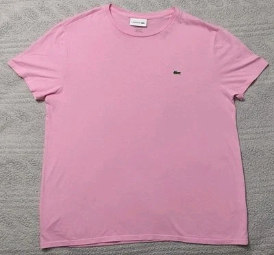 Men Lacoste Crew-Neck Pima Cotton Jersey T-shirt Light Pink Sz XL - Image 1 of 4