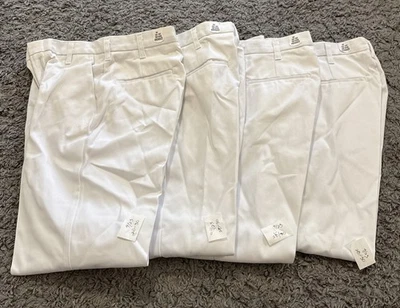 Lote de 4 Cintas Comfort Flex 945-00 Hombre Mujer’s 28X30 Blanco Uniforme Pantalones de Trabajo Foto 1 de 4