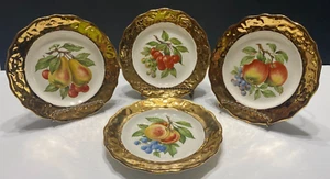 Set of 4 "Crown of Gold" 6 inch (HARVEST) Bread Plates - Picture 1 of 12