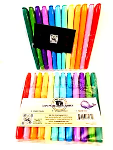 Mr. Pen Pastel Highlighters 12 Pack Assorted Colors ~ Quick Dry Smear Resistant - Picture 1 of 3