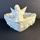 Retired Bisque Porcelain Partylite Enchantment Fairy Pillar Candle Holder