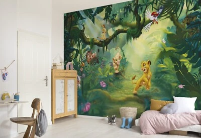 Mural de pared para dormitorio infantil gigante 368x254 cm Rey León niños Foto 1 de 4