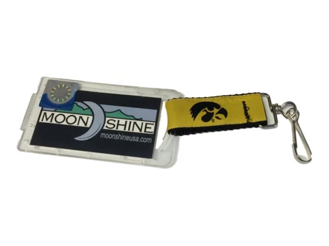 Iowa Hawkeyes Moonshine USA Lanyard  Luggage Tag Sunglass Strap Set Cover