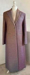 Brandneu mit Etikett Nina Ricci Damenmantel rosa lila Wolle volle Länge UVP 3700 £ - Bild 1 von 16