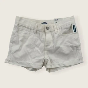 Old Navy Shorts Girls Youth 14 White Denim Adjustable Cotton Walking NEW - Picture 1 of 8