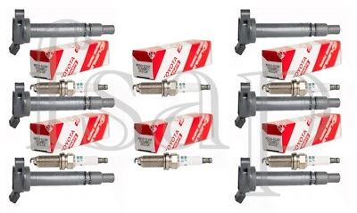 Set of 6 Ignition Coil + 6 Genuine Denso Spark Plug 2007-2011 Lexus GS450h 3.5L - Image 1 of 4