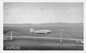 SAN FRANCISCO CA UNITED AIRLINES AVIÓN PRINCIPAL EN GOLDEN GATE POSTAL 040825 - Imagen 1 de 2