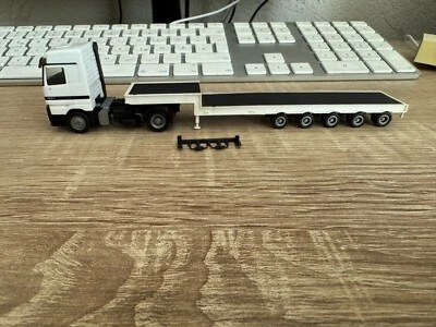 Herpa 1:87 Mercedes Schenker Rimorchio Basso Buone Condizioni Senza OVP - Immagine 1 di 4