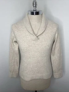 Carole Little Angora Damenpullover Gr. L Schal hellbraun Haferflocken - Bild 1 von 6