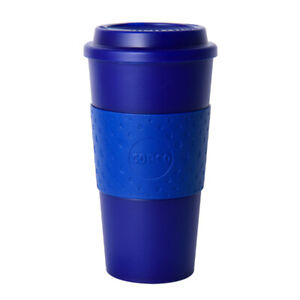 Copco Acadia Travel Reusable Coffee Tea Mug 16 Ounce Plastic Translucent Navy