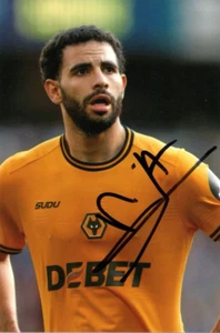 WOLVES & ALGERIA: RAYAN AIT-NOURI SIGNED 6x4 ACTION PHOTO+COA **PROOF** - Picture 1 of 2