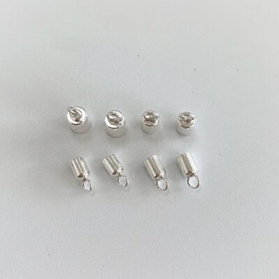 Pulsera de cuero de plata de ley 925 con cordón y tapa collar cuerda encontrar 2 mm 3 mm Foto 1 de 4