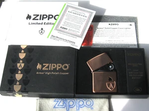 ZIPPO ZUVOR GESAMMELT nicht benutzt KUPFER PANZER Feuerzeug EPOXY INLAY 46171 - Bild 1 von 7