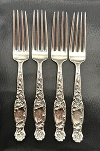 Heraldic Sterling Silver Lunch/Dinner Fork, 7" Long, Whiting Manuf. 5.5 Troy OZ. - Picture 1 of 5
