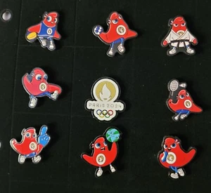 PARIS 2024 OLYMPIC MASCOT PHRYGE 9 PIN SET - Picture 1 of 1