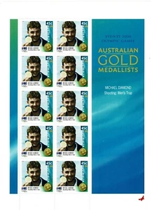 2000 Sydney Olympic Gold Medallists (Michael Diamond) Sheetlet with Xerox/P - Imagen 1 de 3