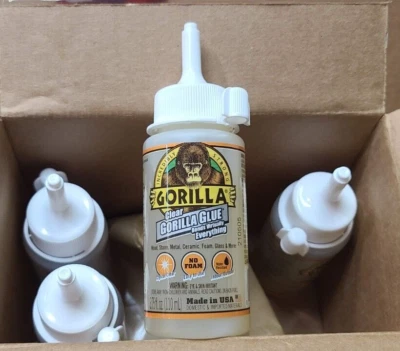 (4) Gorilla Glue 3.75 fl. oz Bottles Water Resistant Clear Gorilla Glue NO FOAM! - Image 1 of 4