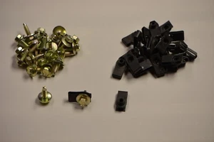 Mopar Valance Bolts & Long U Nuts Black Zinc Coated 1/4-20 x 7/8" Hex 7/16  - Picture 1 of 2