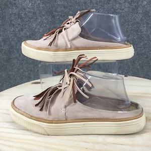 Toms Schuhe Damen 9 Sonnenaufgang Quaste Slipper Freizeit Maultier rosa Wildleder runde Zehenpartie - Bild 1 von 12