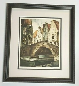 Beautiful Vintage Hand Colored Engraving~Matted & Framed~Signed Numbered 285/300 - Picture 1 of 7