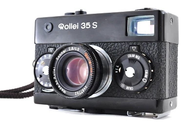 Rollei 35 S Black 35mm Film Camera Carl Zeiss Sonnar 40mm f/2.8 Exc+5 - Image 1 of 4
