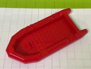 LEGO Boat Rubber Raft Red Large 62812 City Town Ship Coast Guard Fire Y1198 - Picture 1 of 1