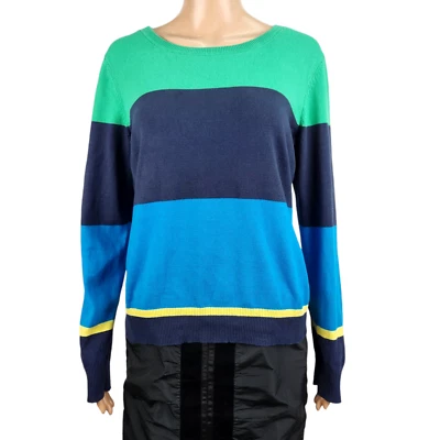 Van Heusen Suéter Mujer L Rayas Manga Larga Y2K Foto 1 de 4