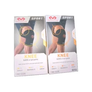 💥2 PCS 💥MCDAVID SPORT KNEE PROTECTIVE COMPRESSION SLEEVE OPEN PATELLA S/M - Picture 1 of 8