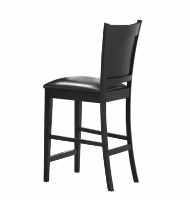 Taburetes tapizados de altura de mostrador Jaden negros y espresso - Juego de 2 Foto 1 de 2