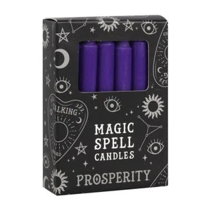 Candele Incantesimo Magico Viola Prosperità Confezione da 12 Rituali Pagani - Foto 1 di 1